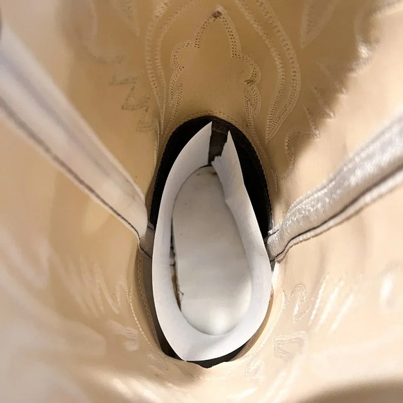 Old West Square Toe Contrast Stitched Leather Western Pull On Cowboy Boots 7 - Picture 9 of 14